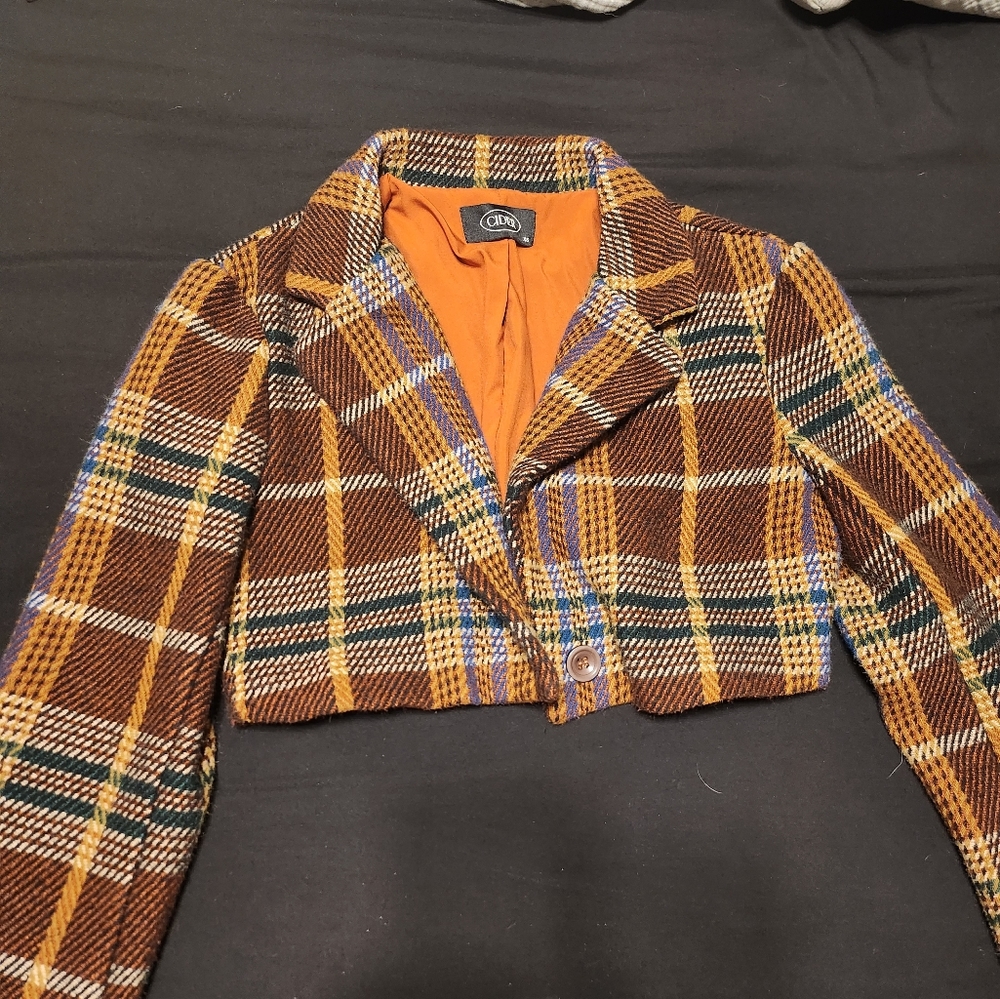 Fall Plaid Blazer by Cider